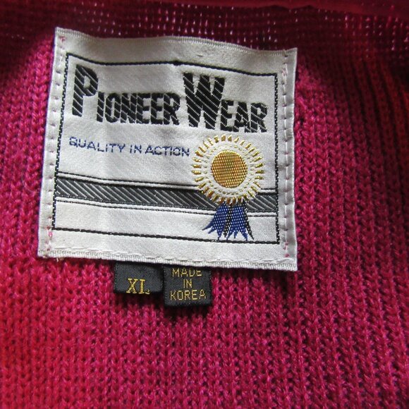 Womens Vtg Pioneer Wear Western Leather Fringed and Beaded Sweater Sz XL - Picture 4 of 6